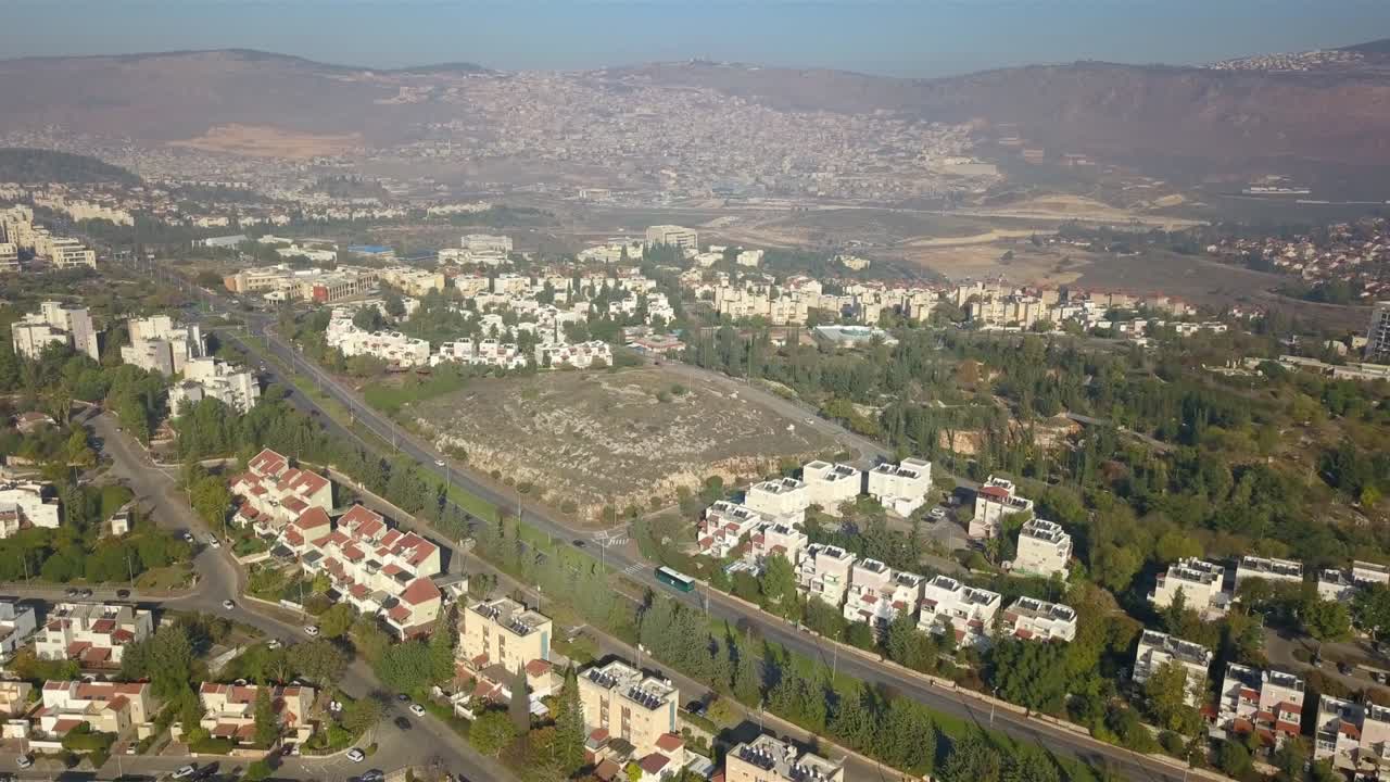 la ciudad de carmiel, vista aérea, israel