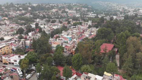 vista panorámica aérea del barrio la concepción en el sur de la ciudad de méxico