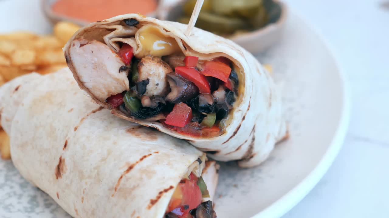 Chicken Wrap with Fries