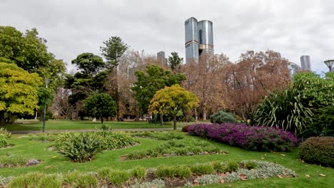 people walking near melbourne's exhibition building