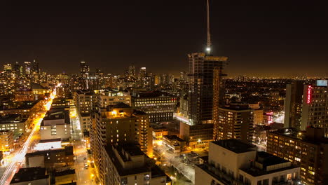 Toronto-Timelapse-Transición-Del-Día-A-La-Noche