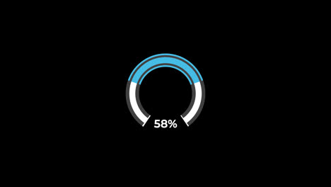 Gráfico-Circular-De-0-A-60%-De-Porcentaje-De-Infografías-Cargando-Anillo-Circular-O-Transferencia,-Descarga-De-Animación-Con-Canal-Alfa.