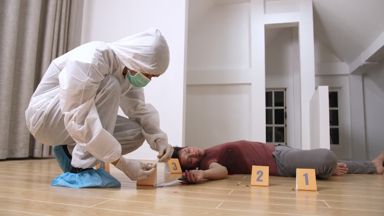 Dead Body After Murder At The Scene After Forensics By The Police