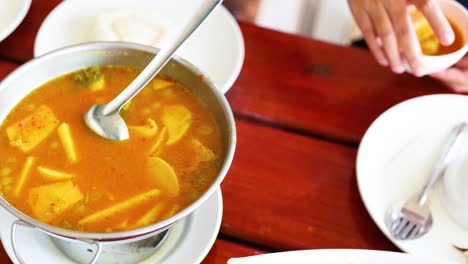 delicious curry being served at a restaurant