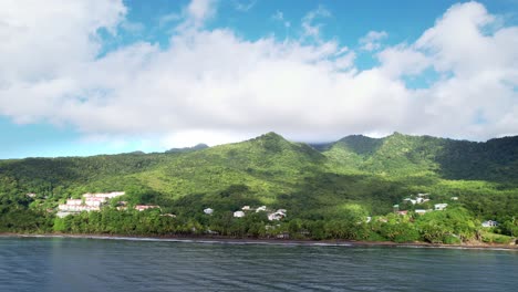 scenery of grande anse beach in trois-rivieres, guadeloupe, france