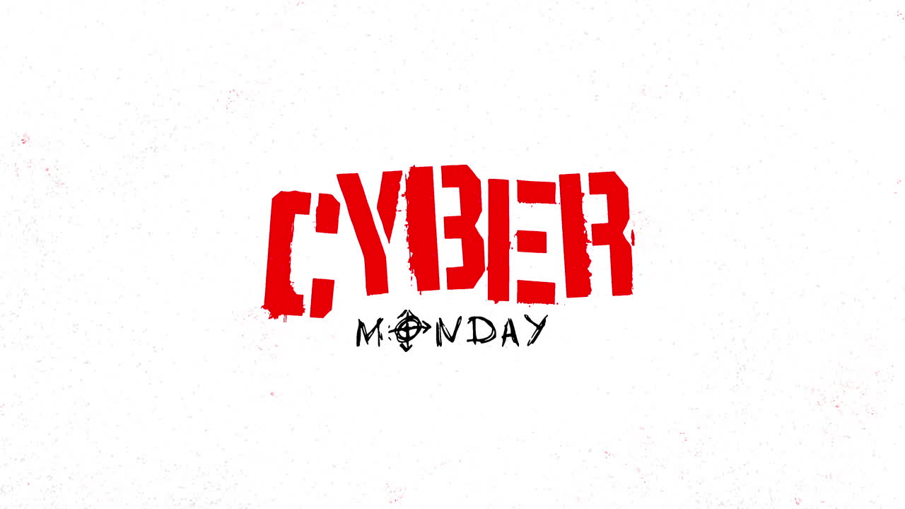 lunes cibernético en textura hipster con efecto de ruido