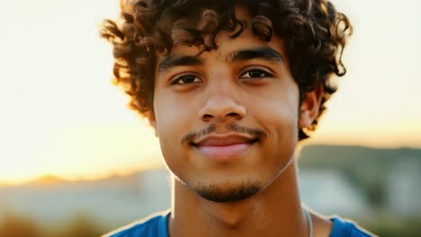 portrait of a smiling young man