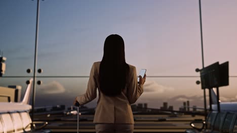 businesswoman at airport