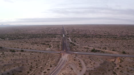 Orbiting-aerial-view-of-an-intersection-in-the-middle-of-nowhere