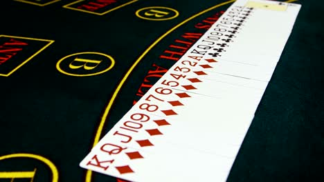 poker cards on casino table