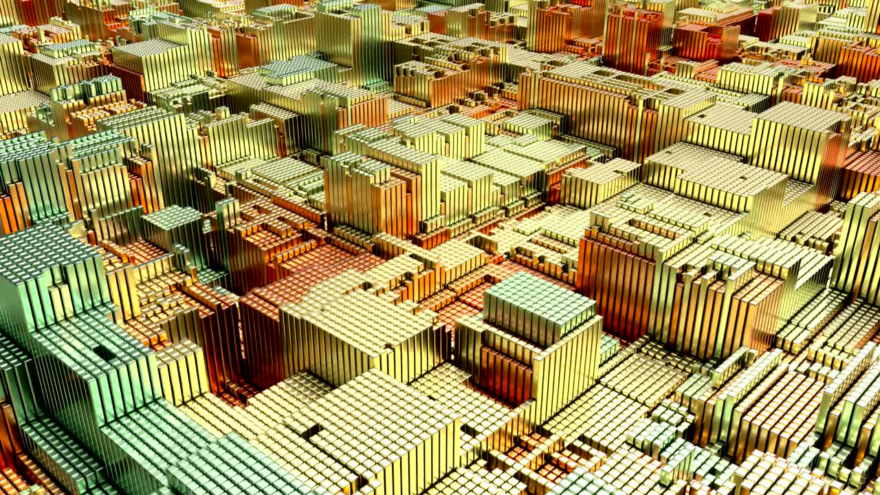 4k 추상 큐빅 기술 배경