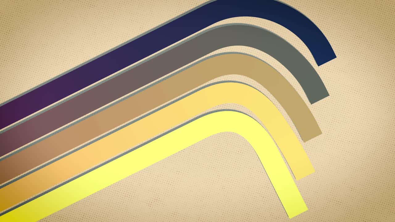 Vibrant retro background with curving lines in a warm to cool gradient. Subtle texture adds vintage feel. Dynamic abstract design for music, technology, or web.