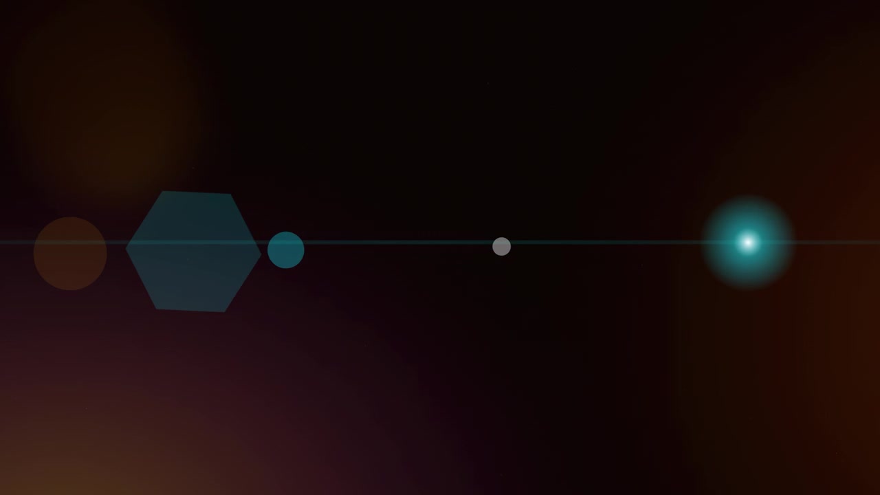 Abstract Lens Flare Animation on Dark Background