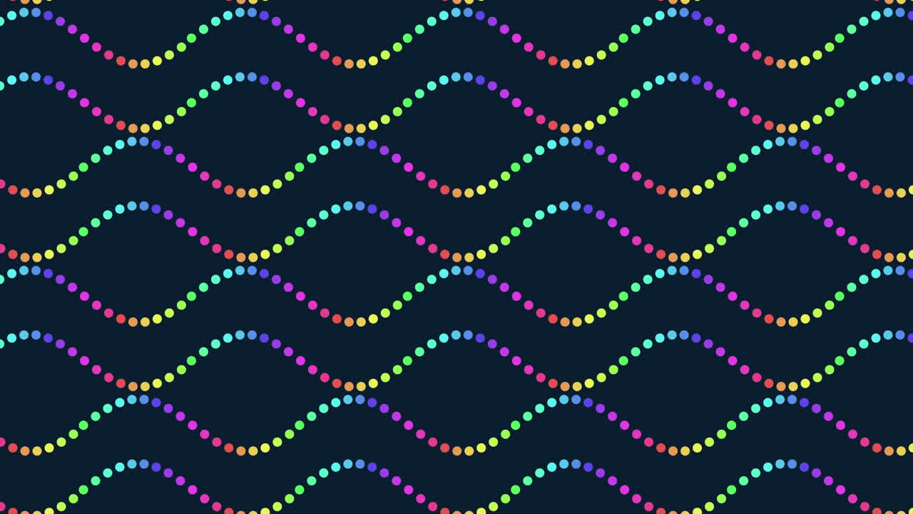 ondas vibrantes del arco iris patrón sin costuras en el fondo oscuro