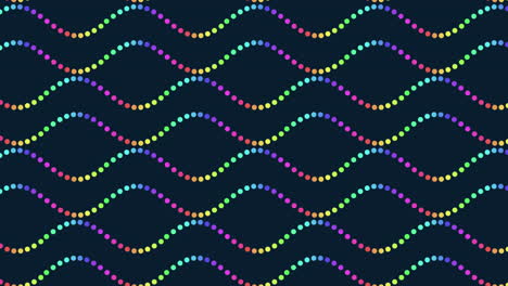 vibrant rainbow waves seamless pattern on dark background