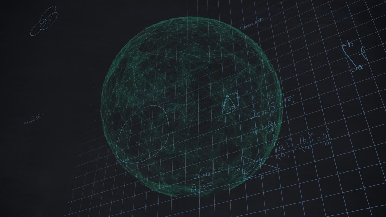 animación de ecuaciones matemáticas y procesamiento de datos en todo el mundo