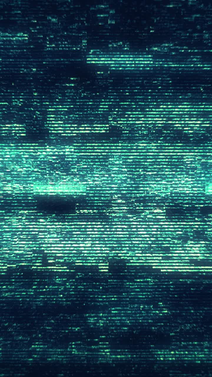 Flickering Green Digital Data Stream Background