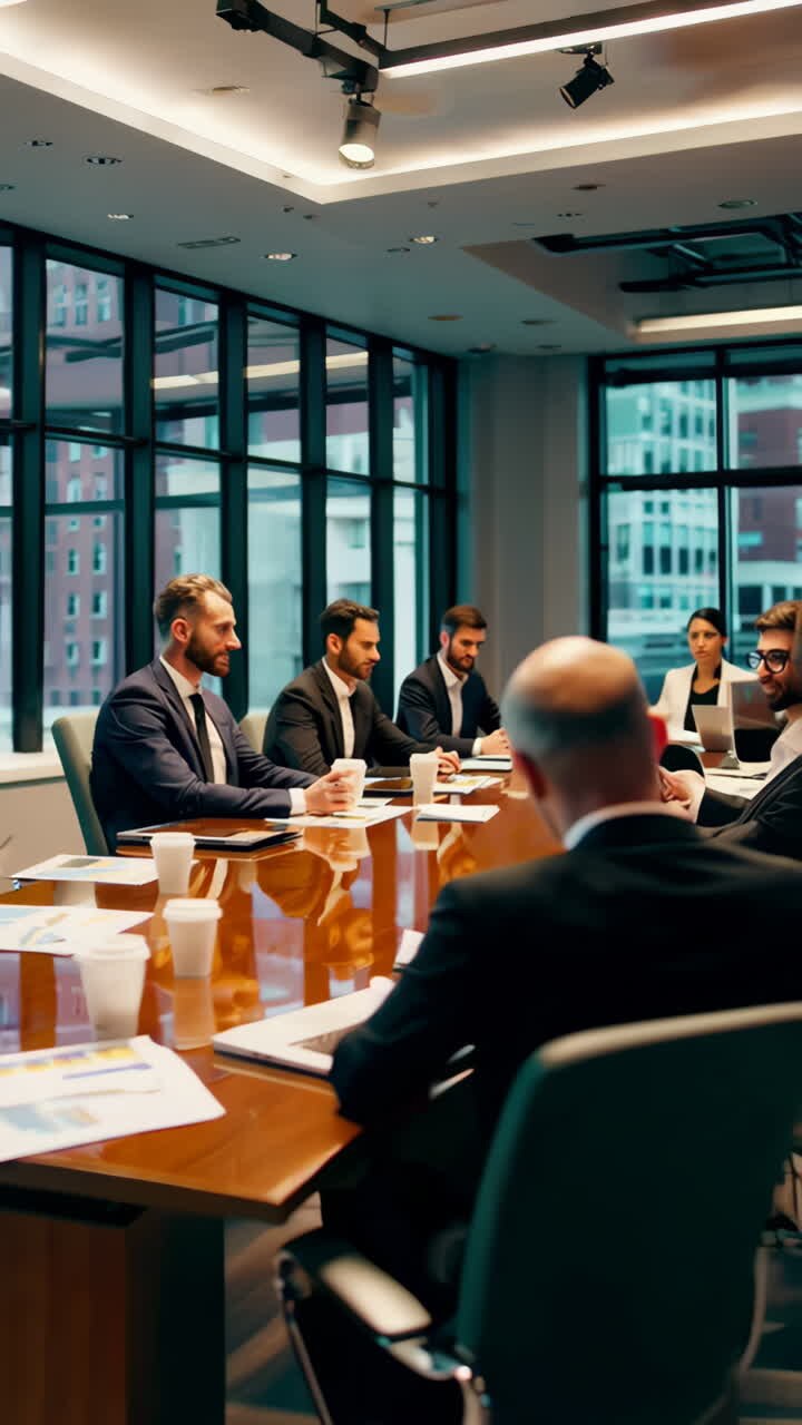 Liiketapaaminen neuvotteluhuoneessa