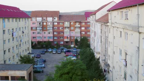 timelapse of a suburb in an eastern european country