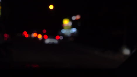 blurry traffic and lights at night