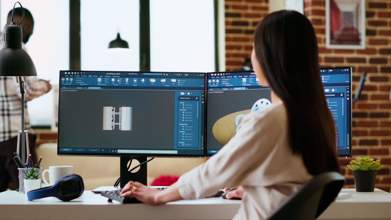 ingeniero experto desarrolla prototipos industriales utilizando software de modelado 3d