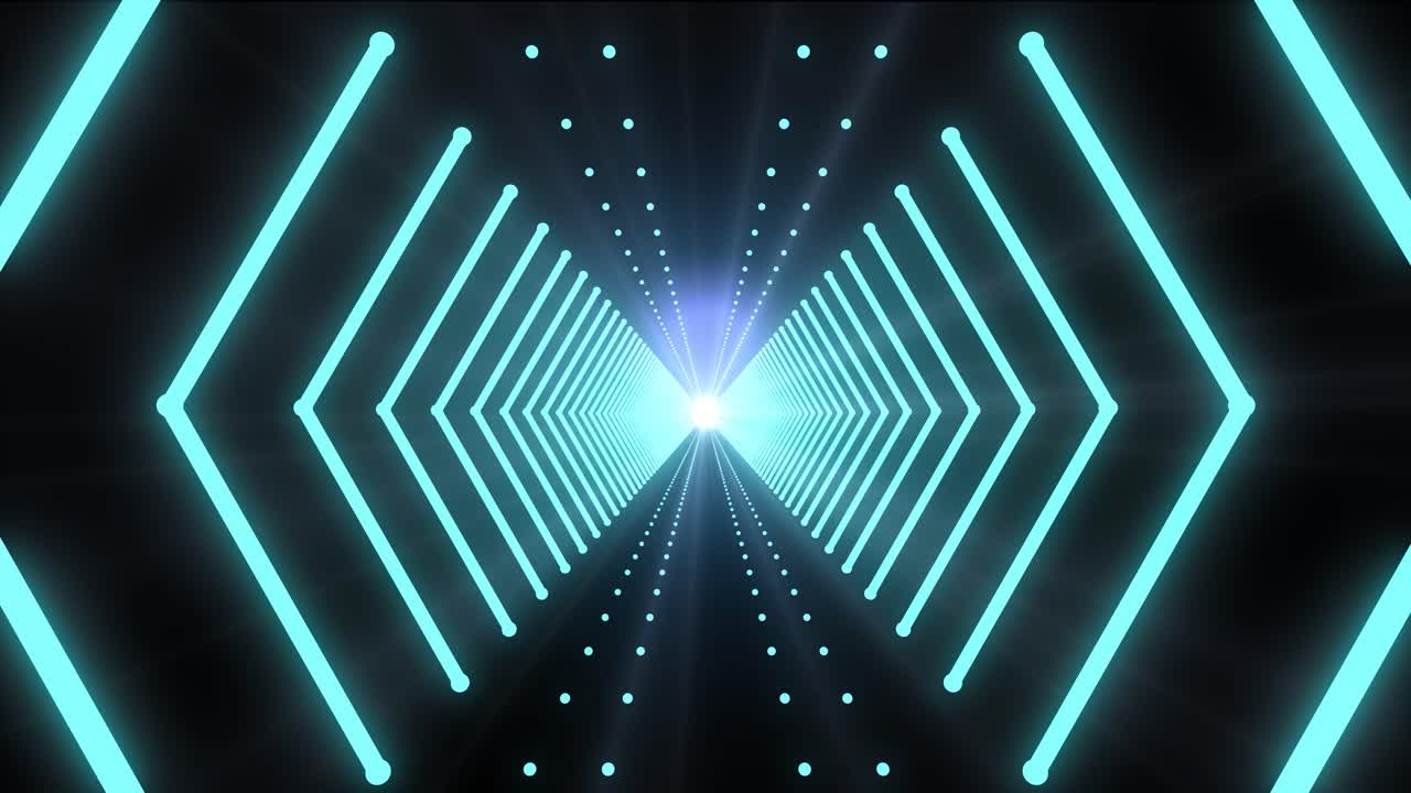 tunnel luminoso al neon