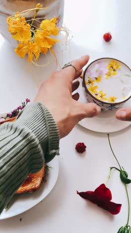 a cozy morning breakfast