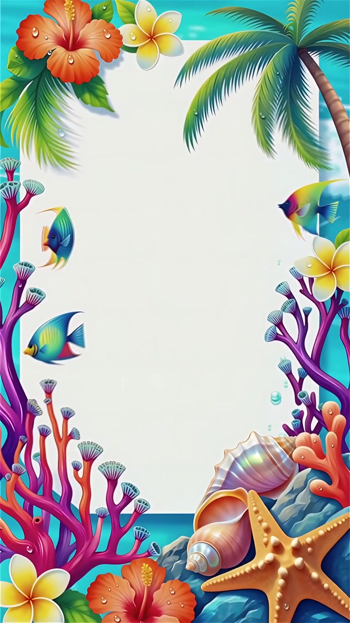 Tropical Summer Background Animation 4K