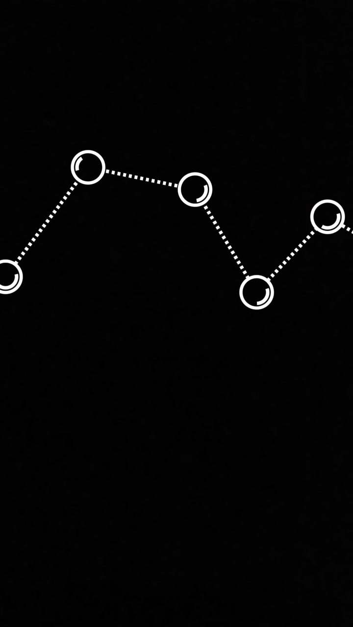 Animazione di grafici su sistemi server dati illuminati in una sala server