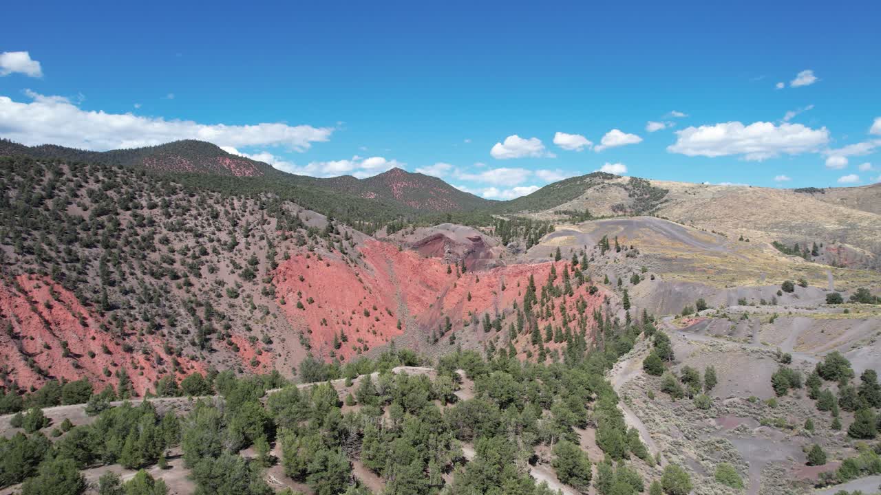 Revealing Drone Shot of Dotsero Crater, Elongate Maar in Sedimentary Strata, Colorado USA