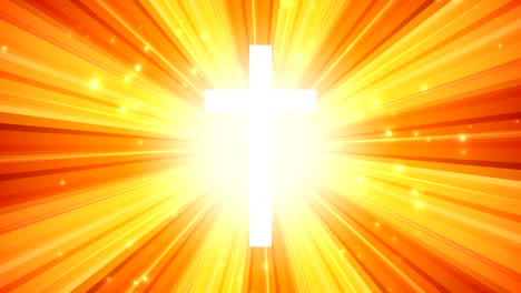 la cruz de adoración del resplandor del sol