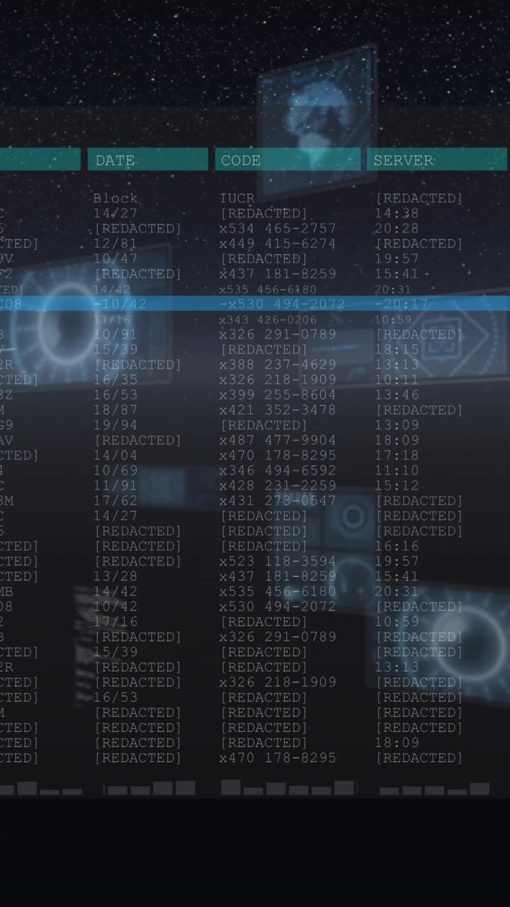 Animation of multiple round scanners and interface with data processing against space