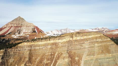 rocky mountains in colorado with reveal of other mountain top