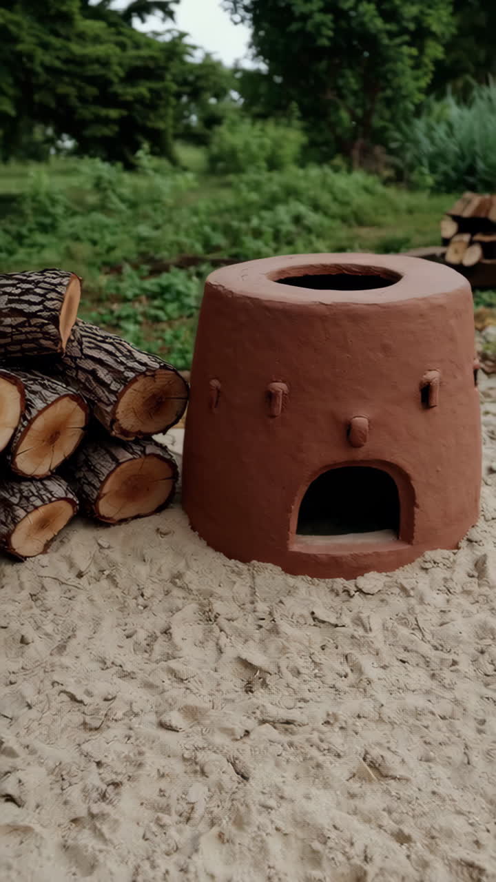 Traditional Clay Oven in a Garden Setting