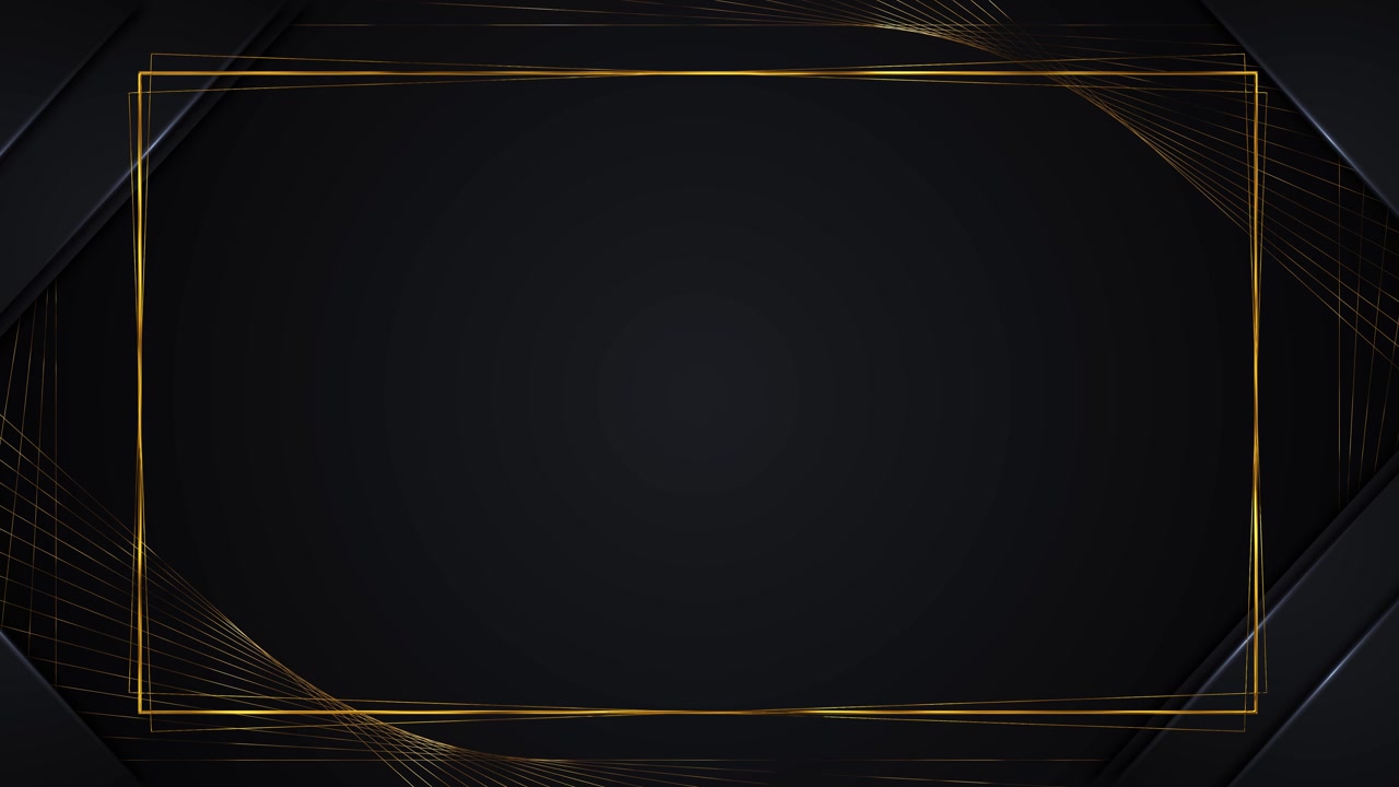 Elegant golden line border luxury background corner details and clean center space premium videos
