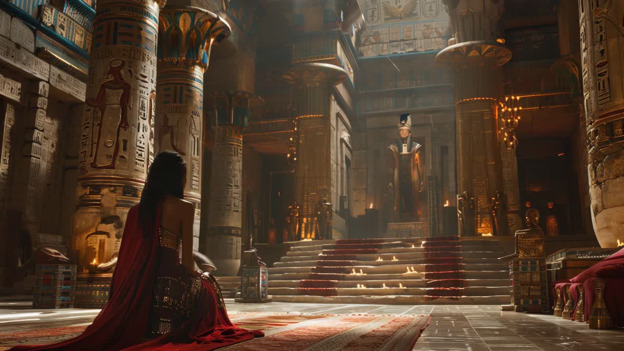 Ancient Egyptian Temple Scene