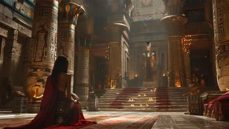 ancient egyptian temple scene