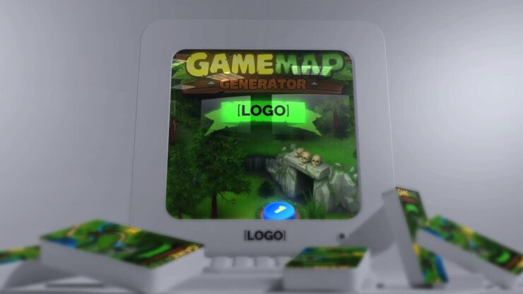 Game Map Generator on Computer Screen