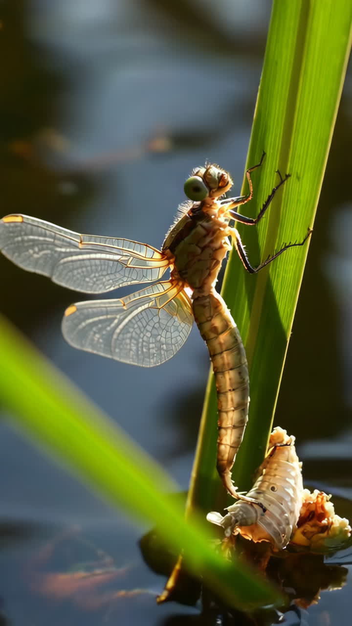 Dragonfly on a Reed