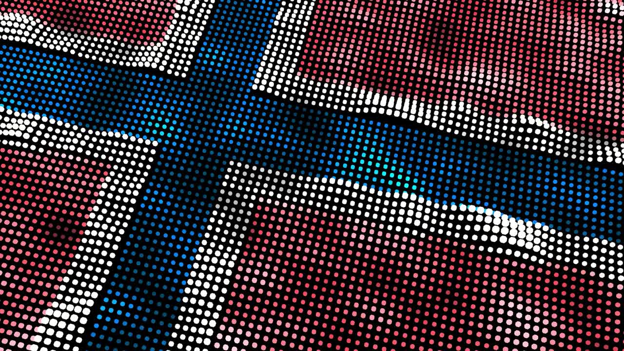 Norway dark flag - loop