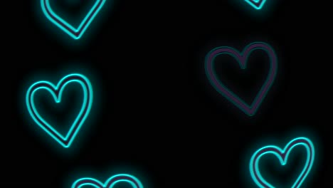 Neon-blue-hearts-pattern