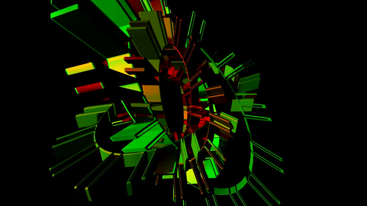 elementos 3d de movimiento de transformación geométrica abstracta