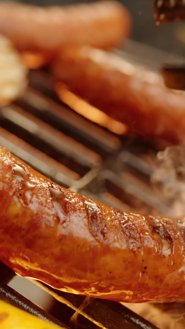 Grilled Sausages on a BBQ