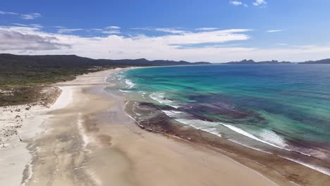 Aerial-of-Mason-Bay,-Stewart-Island,-NZ