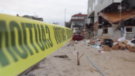 aftermath of a storm: house damage and emergency response