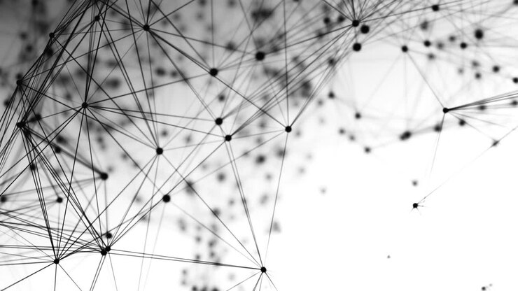 Rete astratta di punti e linee