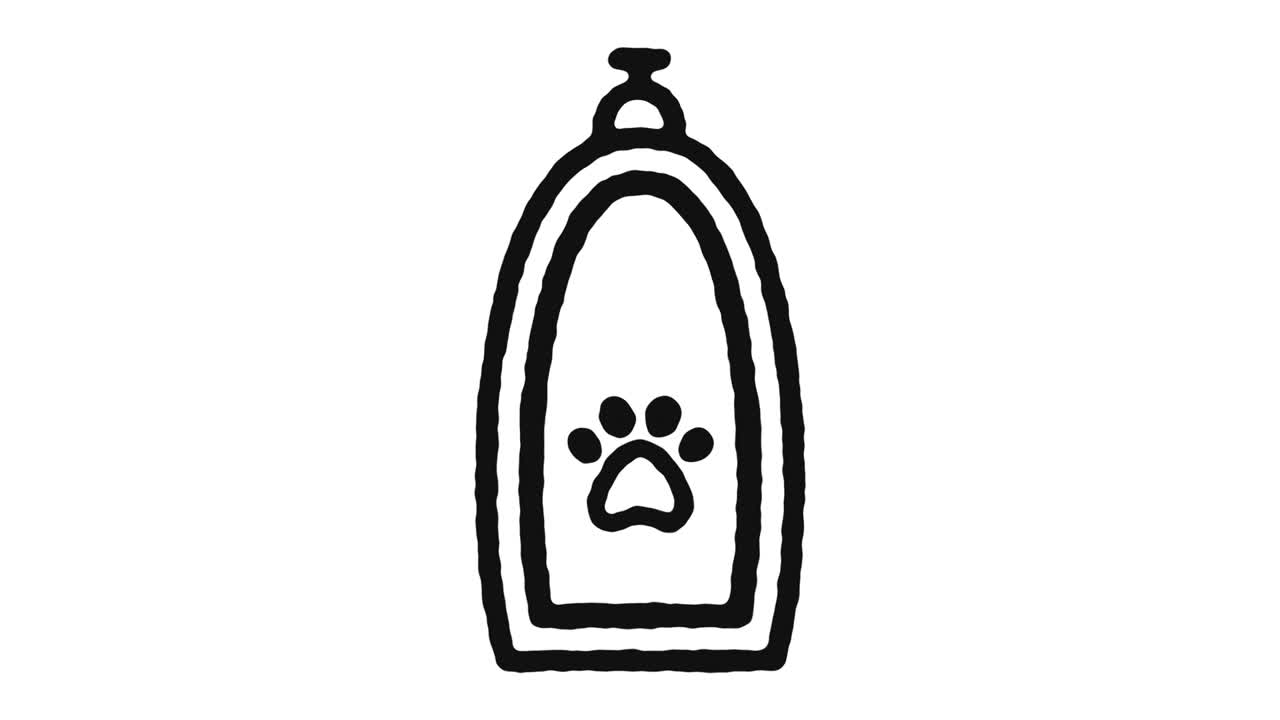 애완동물 푸 아이콘 애니메이션 영상 및 알파 채널