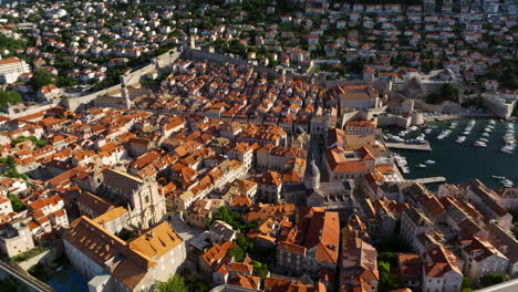 dubrovnik city in croatia - aerial panoramic