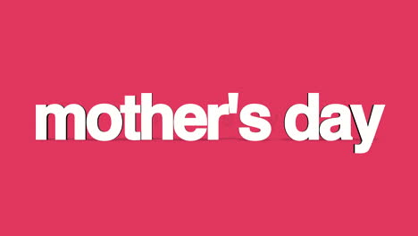 celebrate mothers day with bold red text on black background