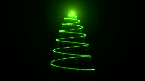 abstract festive christmas tree made of light green